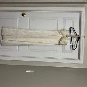 White/Gold Formal Cache Dress